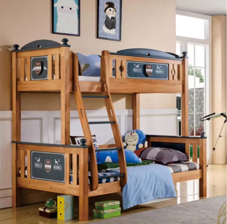 Wooden Bunk Bed Comfortable Steady For Two Person Double Bunk Beds