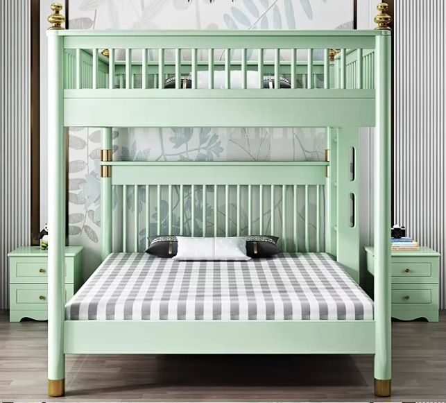 Factory Direct High Quality Eco-Friendly Safe Non-toxic Bunk Bed Kids New Bunk Bed With Large Storage