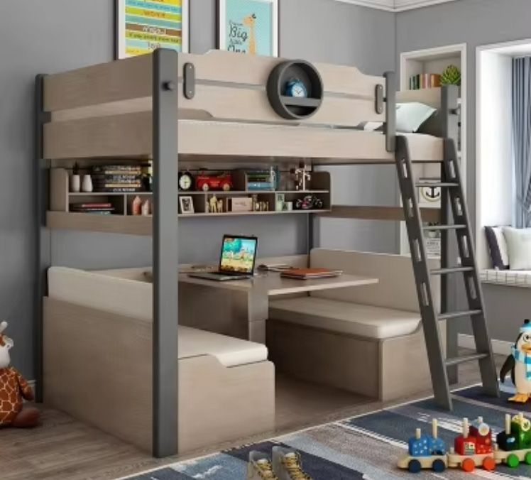 Easy assembly of wooden bunk beds for children Children's bedroom furniture Cheap wooden bunk beds