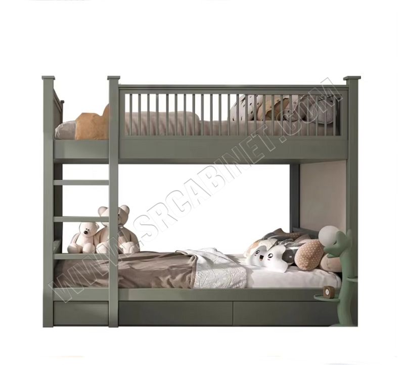 Green Factory Direct Sales High Quality Eco-friendly Safe Non-toxic Double Bunk Bed Kids New Bunk Bed for Kids